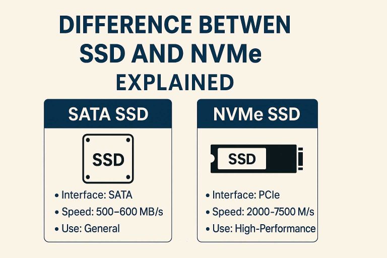 the difference between SSD and NVMe